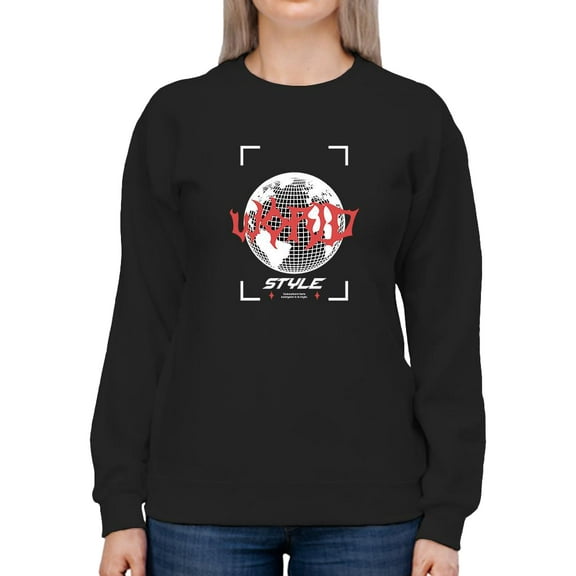 Abstract World Rave Style Sweatshirt Women -Image by Shutterstock, Female 5X-Large