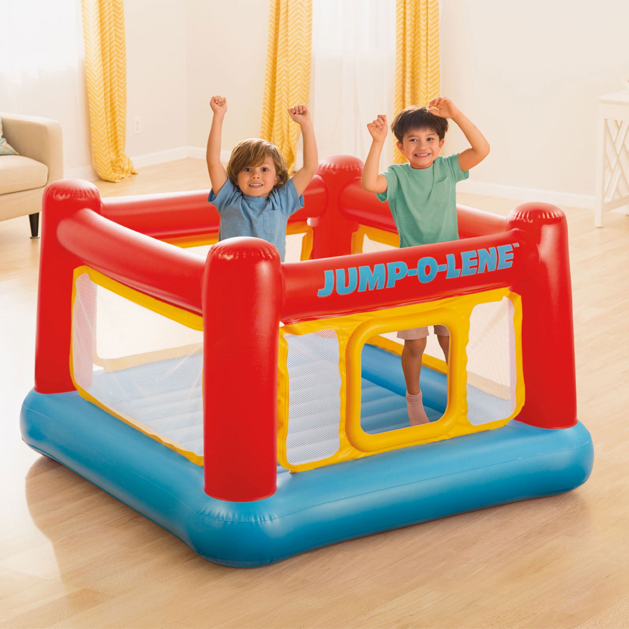 einde onderbreken betalen Intex Inflatable Jump-O-Lene Trampoline Bounce House with Reinforced Net -  Walmart.com