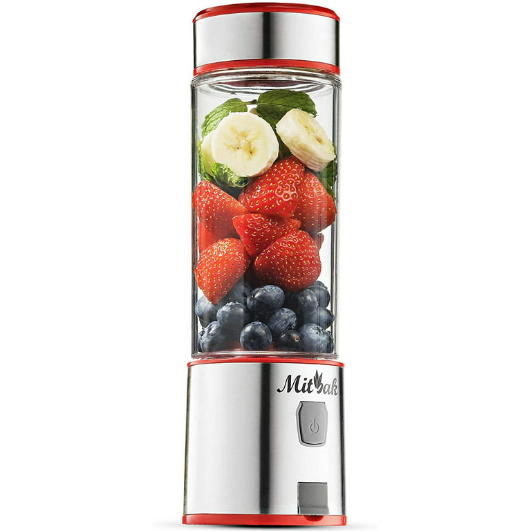 Mitbak Portable Blender, 18000rpm Personal Blender for Shakes & Smoothies  14oz, Small Blender Made From Stainless Steel Blades, Rechargeable Battery  & Carrying Pouch