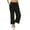 Black, variant on Weardear Womens Linen Pants High Waisted Wide Leg Drawstring Pants Casual Loose Trousers with Pockets