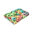 thumbnail image 6 of Wijzvio Fruit Hoops Cereal Throw Blanket Soft Fuzzy Fleece Blanket For Couch Bed Living Room Decoration 50"X40", 6 of 9
