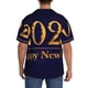 thumbnail image 3 of Fotbe 2025 Happy New Year 3 Camisa Estampada de Manga Corta para Hombre, Casual de Verano, Estilo Playero, Sin Arrugas-Large, 3 of 5