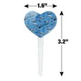 thumbnail image 6 of Ocean Life Whale Dolphin Manatee Shark Pattern Heart Love Cupcake Picks Toppers Decoration Set of 6, 6 of 7