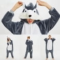 thumbnail image 4 of Pijamas navideños para adultos, ropa de dormir con dibujos de animales, unicornio, Kigurumi, conejo, mono, manta de Anime, Lobo y Panda, 4 of 4