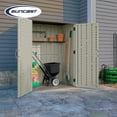 thumbnail image 5 of Suncast Large Vertical Shed for Storing Oudoor Tools, & Equipment, Sand, 5 of 9
