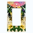 thumbnail image 5 of Metal Light Switch Plate Cover Unique Colorful Floral Butterfly Yellow Mandala BUT025, 5 of 13