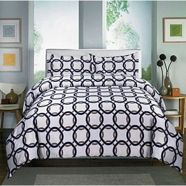 Home Sweet, Madison 600-Thread Count, Cotton Rich Printed Sheet Set (Twin, Madison Blue)