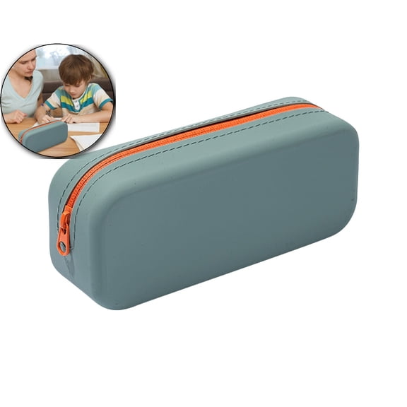 Dvruxg Soft Silicone Case, Travel Makeup Brush Holder, Silicone Makeup Bag with Zipper Pouch Holder Case for Organizing Cosmetics Pencils Daily Work