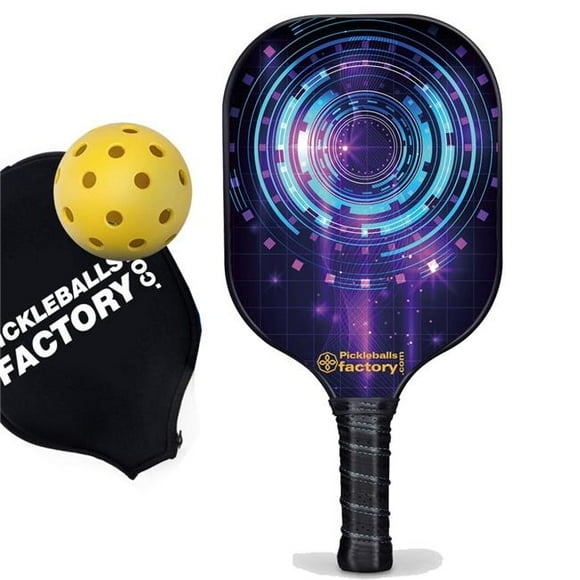 Pickleball Factory PB0006-8-G Pro Pickleball Paddle - Circles Beginner Pickleball Near Me - Best Lightweight Pickleball Paddle, Glassfiber Graphite