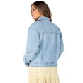 thumbnail image 2 of Celebrity Pink Women's Oversized Denim Jacket, Sizes XS-XXXL, 2 of 5