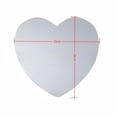 thumbnail image 2 of KDJ Autohesion Heart Shaped Mirror Living Room Bedroom Decorative Wall Mirrors - for Home Decor, 2 of 7