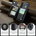 thumbnail image 6 of for Samsung Galaxy S22 Plus Premium PU Leather Back Case, Multiple Card Slots Design, Double Magnetic Clasp Study Kickstand RFID Blocking Classic Phone Cover for Samsung Galaxy S22 Plus, Black, 6 of 9