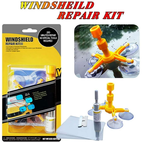 Car Windshield Repair Kit - Windshield Chip Repair Kit with Windshield Repair Resin for Fix Auto Glass Windshield Crack Chip Scratch