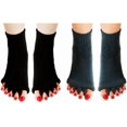 thumbnail image 3 of FrostHike 3 Pairs Yoga Sport Gym Five Toe Separator Socks Foot Alignment Pain Massage Toeless Socks …, 3 of 5