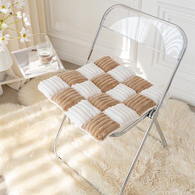 Isvgxsz Chair Cushion Pad Nonslip Seat Pad Soft Plush Cushion Thick Computer Chair Cushion Cover Folding Pad for Car Home Office Dining Room Indoor Outdoor Kitchen Outside Desk