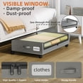 thumbnail image 3 of Eunos Under Bed Storage with Wheels, 4 Pack Underbed Storage Containers with Clear Lid and Handles, Storage Organizer Bins, Gray, 3 of 8