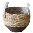 thumbnail image 1 of Cesta de almacenamiento tejida duradera Caja de almacenamiento de escritorio Snack Toy Caja de almacenamiento de paja Maceta Ropa Jamón, 1 of 5