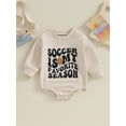 thumbnail image 2 of Bagilaanoe Newborn Baby Girl Boy Oversized Romper Sweatshirt Long Sleeve Bodysuits Letter Print Pullover 3M 6M 9M 12M Infant Casual Tee Tops, 2 of 7