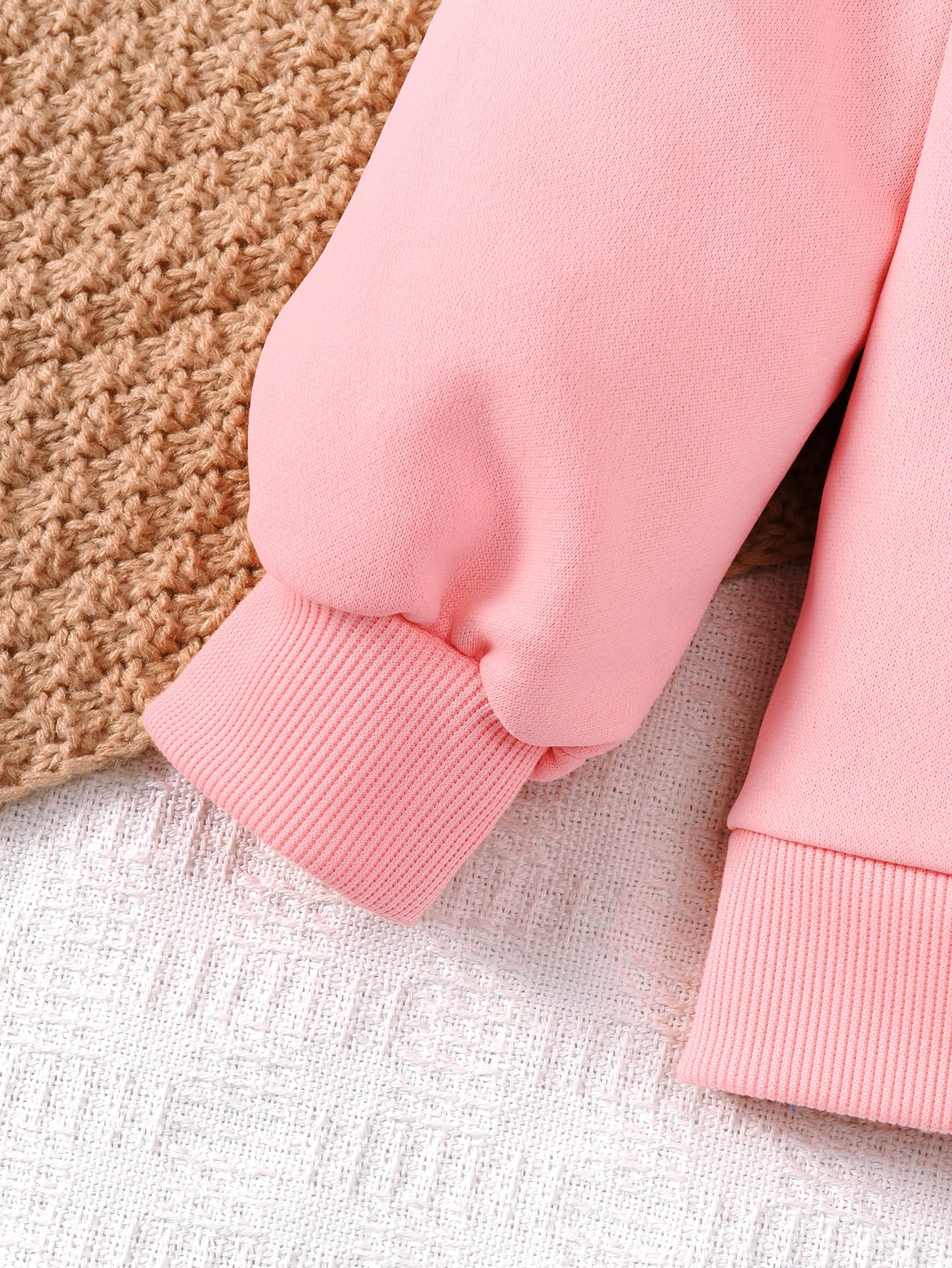 4T Baby Girls Clothes 4T Girls 2PCS Outfits Set Round Neck Toddler Girls Long Sleeve Top Pants Set Pink