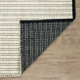 thumbnail image 4 of Ribbon Ivory/Black Handwoven Wool Rug, 2'6" x 8' Runner, 4 of 6