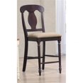 thumbnail image 1 of 24 in. Napoleon Back Counter Stool, Upholstered Seat & Mocha Frame, 1 of 1