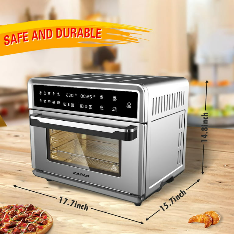 26.4 Qt 1800W 10-in-1 Air Fryer Toaster Oven with Recipe - Costway