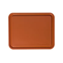KitchenAid Classic Plastic Cutting Board with Trench, Non-Slip Edges, Dishwasher Safe, 8x10, Scorched Orange