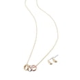 thumbnail image 2 of Time and Tru Women's Earring and Necklace in Tri-Tone Plated Set, 2 of 6