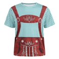 thumbnail image 5 of XIAOCHA Men's Plaid Graphic T-Shirt Crew Neck Short Sleeve Oktoberfest Party Casual Tee, 5 of 5