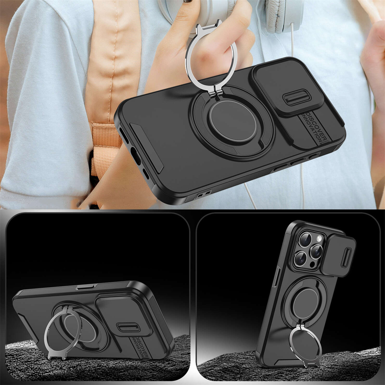 Bentoben iPhone 13/14 Case With Kickstand and Camera Cover photo 5