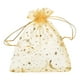 thumbnail image 1 of Bolsa de organza Uxcell, bolsas de malla transparente con estrellas y luna, bolsas de regalo con cordón al por mayor, bolsas de favor de fiesta, fundas para joyas doradas de 3.5" x 5", 1 of 6