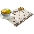 thumbnail image 2 of Placemats Set of 4 Washable,Rustic Country Star Placemat for Dining Table Decorations, Heat-Proof Table Mats for Kitchen Dinner Banquet Farmhouse Wooden Plank, 2 of 6