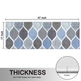 thumbnail image 5 of Kitchen Rugs Sets Of 2,Blue Geometric Quatrefoil Pattern Anti Fatigue Kitchen Mat Rugs Non Slip Washable,Decorative Kitchen Floor Mats for Kitchen,Sink,Laundry,17"X47", 5 of 5