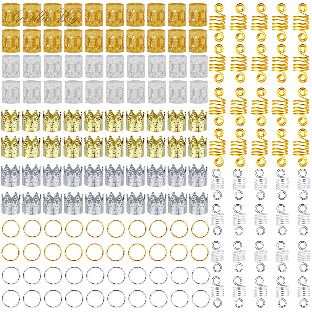 Beads For Hair Braids160pcs Hair Jewelry Rings Hair Cuffs Decorations