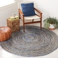 thumbnail image 2 of SAFAVIEH Cape Cod Miah Geometric Area Rug, Blue/Natural, 4' x 4' Round, 2 of 8