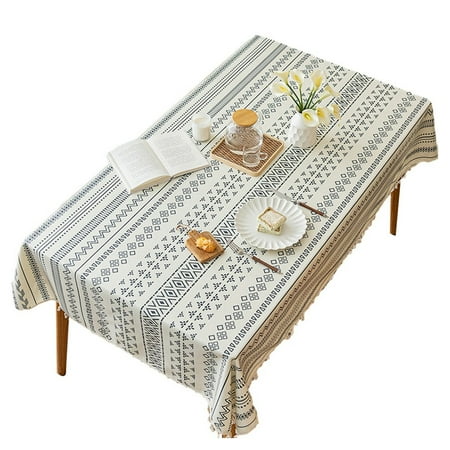 

Bohemian Style Tablecloth Geometric Prints Vintage Design Waterproof Oilproof