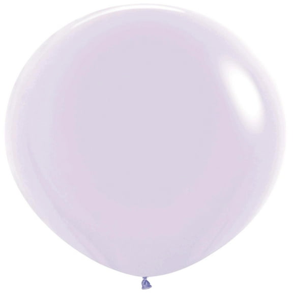 4 Pastel Matte Lilac Round Latex Balloons 24"