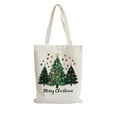 thumbnail image 2 of Christmas Canvas Tote Bag Gift Bag Holiday Shopping Bag Reusable Tote Festive Carry Bag Seasonal Tote Bag Christmas Gift Packaging, 2 of 5