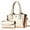 gold, variant on Women's Handbags Set: Large Capacity Blue PU Leather Shoulder Tote & Crossbody Shiny Satchel for Work, Date, Shopping, Fashion Ladies