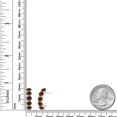 thumbnail image 3 of Gem Stone King 18K Rose Gold Plated Silver Brown Smoky Quartz and Hoop Earrings for Women | 2.60 Cttw | Gemstone Birthstone | Round 4MM, 3 of 4