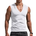 thumbnail image 3 of xiaxaixu Men's Casual Gyms Sports Vest Solid Color Sleeveless V Neck Running Workout Training Tops, 3 of 4