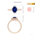 thumbnail image 5 of ANGARA Lab Grown 1.55 Ct Blue Sapphire Halo Engagement Ring for Women in 14K Rose Gold (Size-8x6mm) | September Birthstone, Anniversary, Jewelry Gift for Women | Lab-Grown Blue Sapphire Ring, 5 of 8