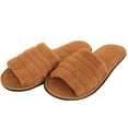 thumbnail image 2 of LAVRA Women's Terry Slippers Open Toe House Shoes Fuzzy Slip On Slides, 2 of 4