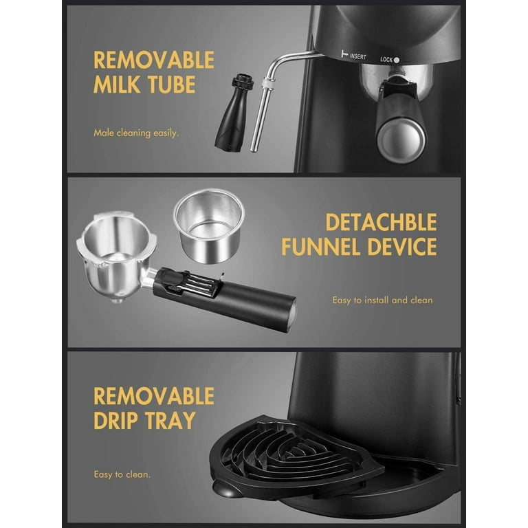 Yabano Espresso Machine, Bar Cup Compact Coffee Maker, Steam