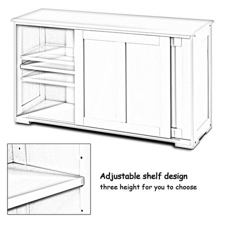 Kitchen Storage Cabinet Sideboard, Kitchen Pantry Cabinet With Sliding Doors