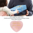 thumbnail image 3 of Heart Shaped Rose Quartz Stone, Pure Unique Rose Quartz Puffy Heart Stone Safe  for Outdoor Carry, 3 of 7