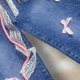thumbnail image 4 of NAISIBABY Girls Jeans Size 7, High Rise with Bow Lace Belt Baggy Wide Leg Kids Fashion Denim Pants Blue（2-8T), 4 of 6
