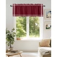 thumbnail image 6 of Solid Color Valances for Windows Wine Red Valance Rod Pocket Light Filtering Short Window Treatments Curtains for Kitchen Bathroom Living Room Bedroom, 1 Panel, 60 x 18 Inch, 6 of 7