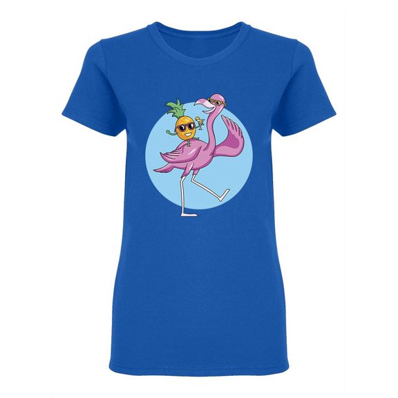 Happy Flamingo Dancing Shaped T-Shirt Women -Image by Shutterstock, Female x-Large