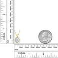 thumbnail image 4 of Gem Stone King 14K Yellow Gold Pendant Oval 1.74cttw Moissanite, 4 of 5